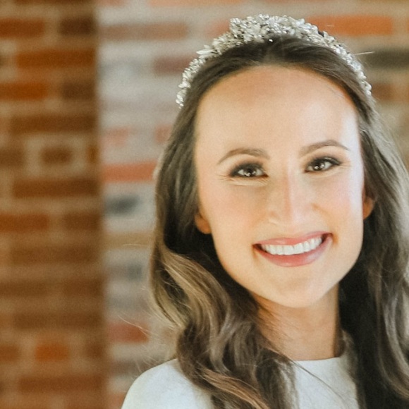 Bel Aire Bridal Statement gold/copper/rhinestone Tiara - Picture 10 of 13